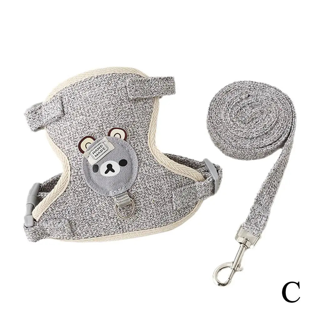 FurencePet™ TeddyVest - Breathable Undershirt Style Cat & Dog Harness Set