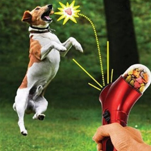FurencePet™ Interactive Pet Food Catapult Feeder – Treat Launcher Toy for Dogs & Cats | Fun Play + Healthy Reward Activity