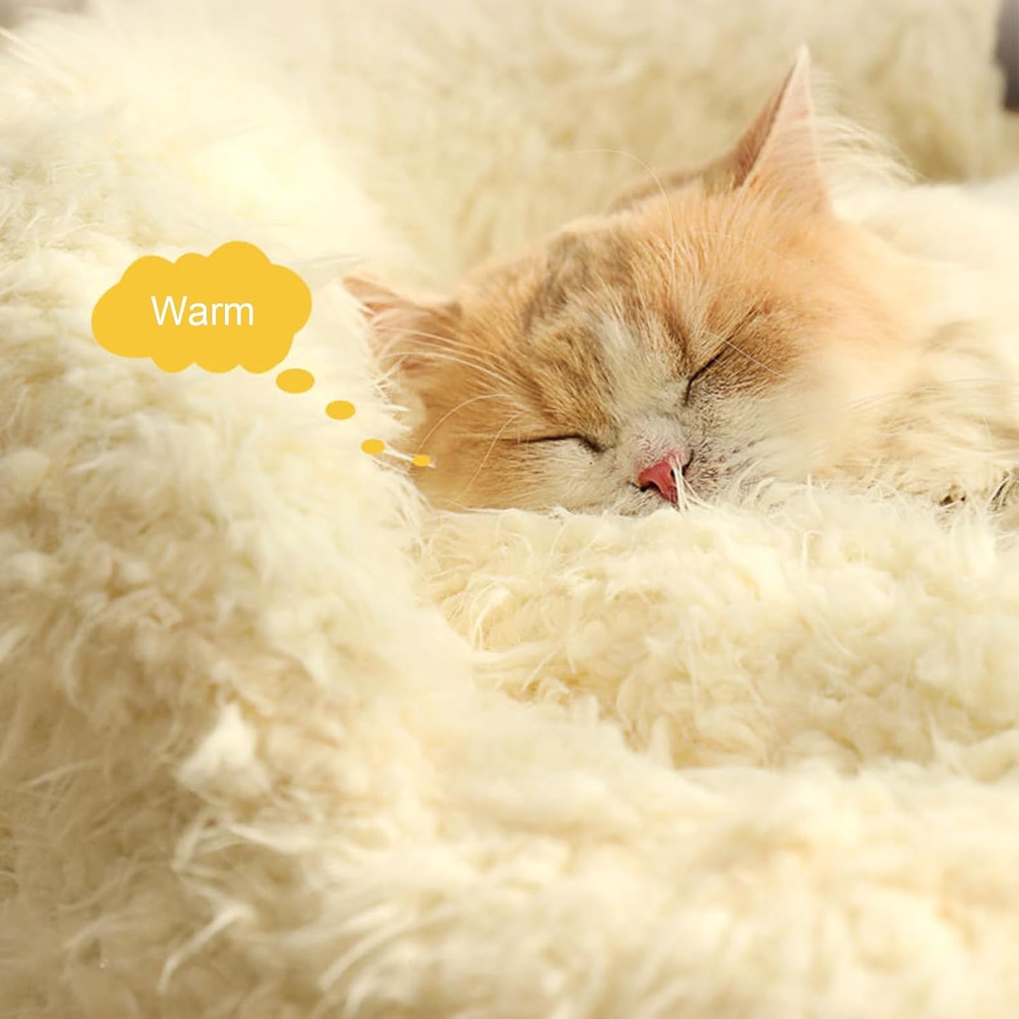 FurencePet™ Plush Alpaca Pet Bed – Calming Dog & Cat Nest with Detachable Soft Pad, Anti-Slip Base, All-Season Comfort