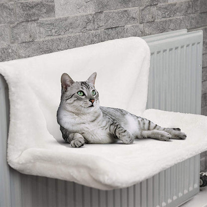 Furencepet™ Warm Window Cat Hammock – Elevated Iron Frame Radiator Bed for Cozy Cat Naps