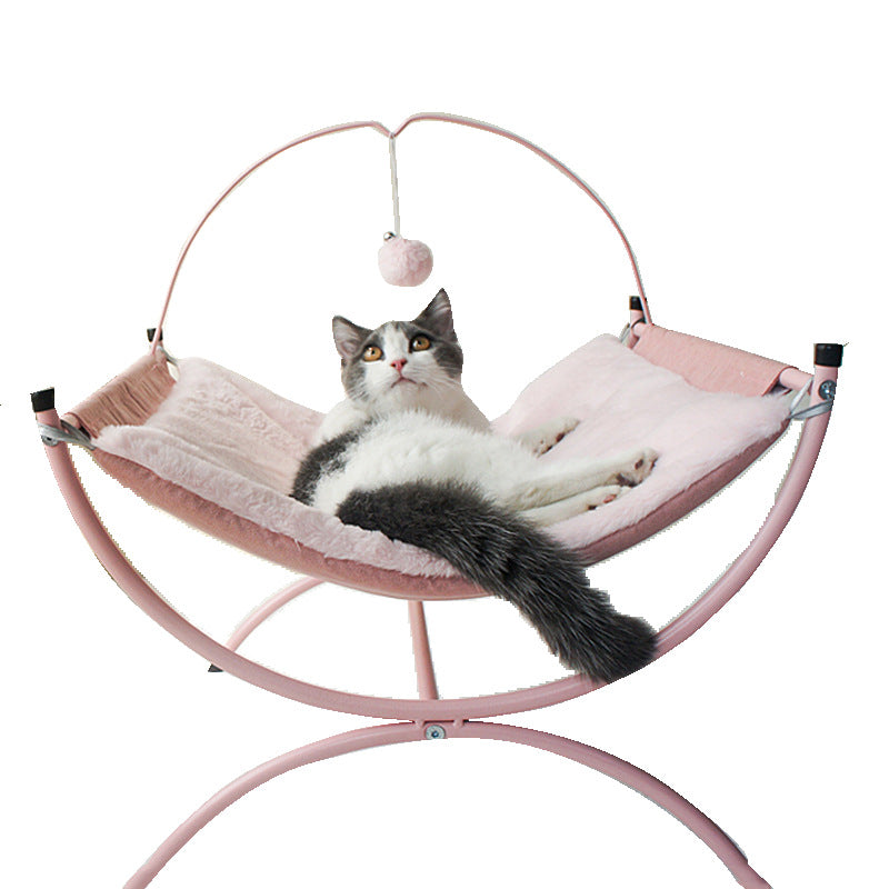 Luxury Elevated Cat Recliner Bed – Modern Hammock Lounger for Indoor Cats (3 Comfort Styles)