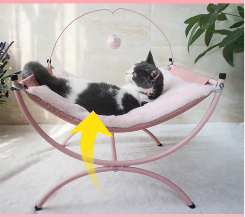 Luxury Elevated Cat Recliner Bed – Modern Hammock Lounger for Indoor Cats (3 Comfort Styles)