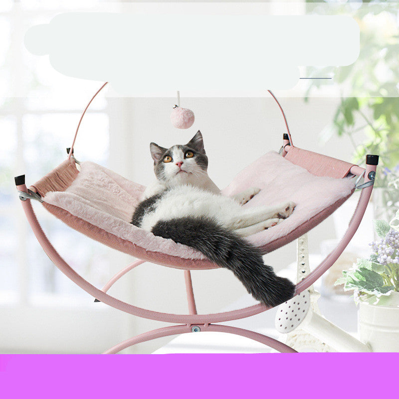 Luxury Elevated Cat Recliner Bed – Modern Hammock Lounger for Indoor Cats (3 Comfort Styles)