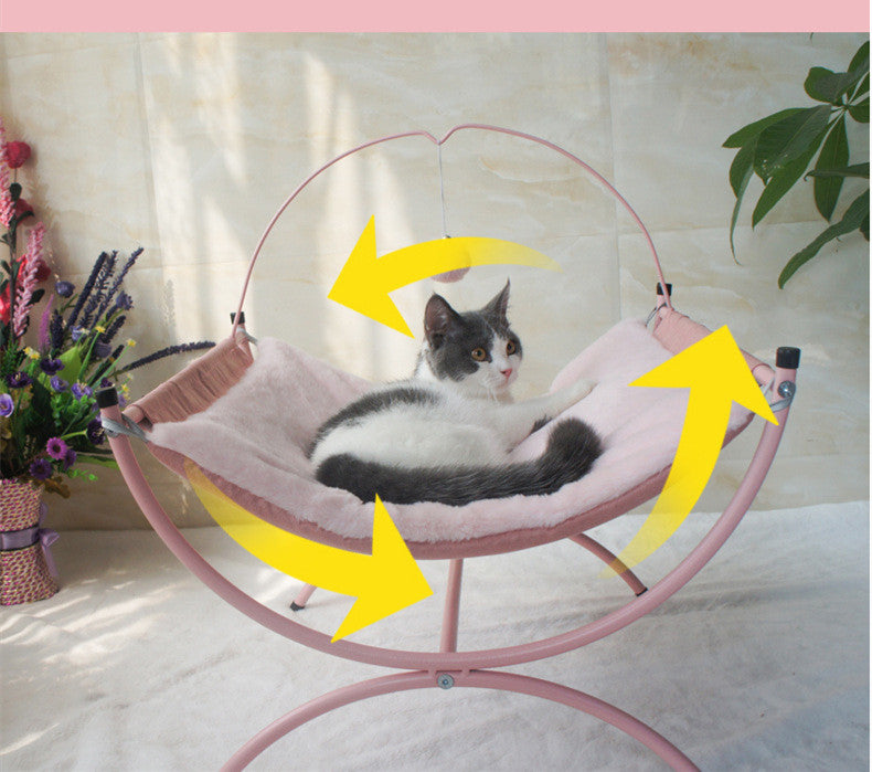 Luxury Elevated Cat Recliner Bed – Modern Hammock Lounger for Indoor Cats (3 Comfort Styles)