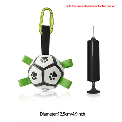 FurencePet™ Aero-Play Interactive Dog Soccer Ball – Durable Training Football with Grab Tabs & Air Pump
