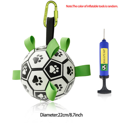 FurencePet™ Aero-Play Interactive Dog Soccer Ball – Durable Training Football with Grab Tabs & Air Pump