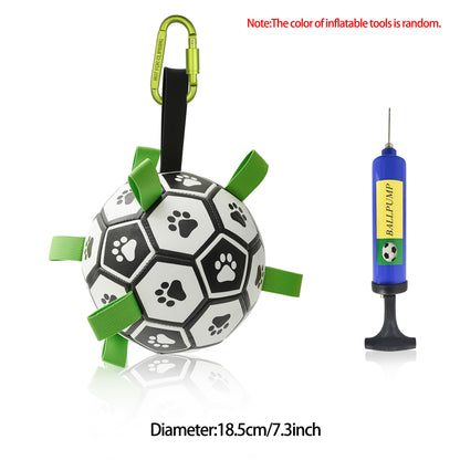 FurencePet™ Aero-Play Interactive Dog Soccer Ball – Durable Training Football with Grab Tabs & Air Pump