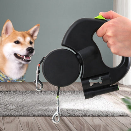 FurencePet™ NightWalk: Dual-Retractable Leash with Built-in LED Safety Lights