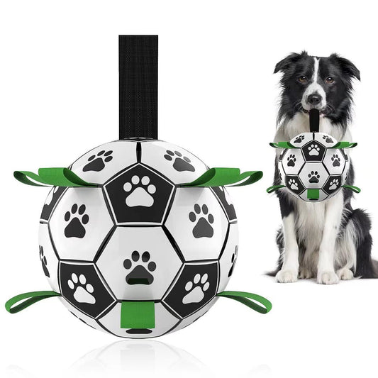 FurencePet™ Aero-Play Interactive Dog Soccer Ball – Durable Training Football with Grab Tabs & Air Pump