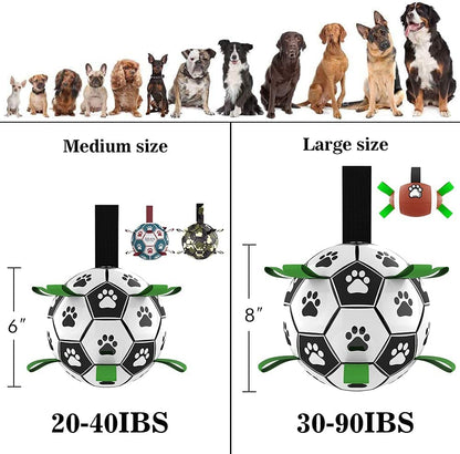 FurencePet™ Aero-Play Interactive Dog Soccer Ball – Durable Training Football with Grab Tabs & Air Pump