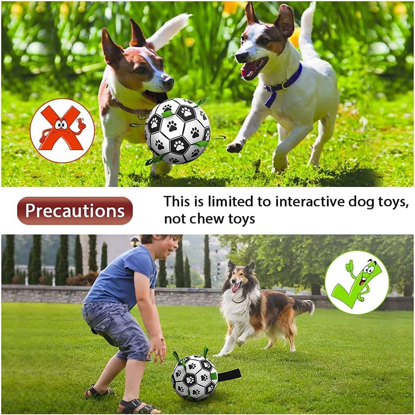 FurencePet™ Aero-Play Interactive Dog Soccer Ball – Durable Training Football with Grab Tabs & Air Pump