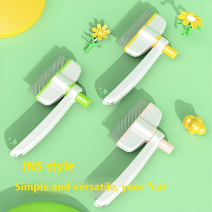 FurencePet™ Self-Cleaning Hair Removal Cat & Dog Grooming Comb – Floating Fur Remover Brush for Long & Short Hair Pets