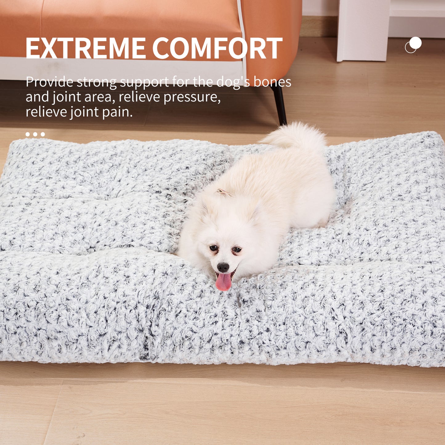 FurencePet™ Plush Rose Velvet Dog & Cat Bed – Thickened Soft Washable Kennel Mat for Cozy Sleep