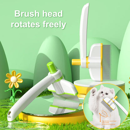 FurencePet™ Self-Cleaning Hair Removal Cat & Dog Grooming Comb – Floating Fur Remover Brush for Long & Short Hair Pets