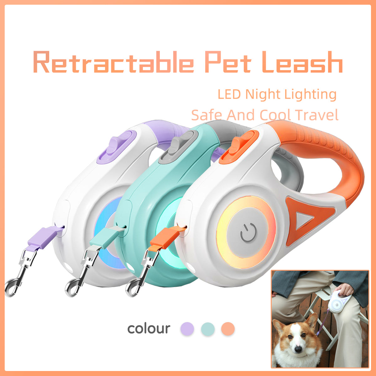 FurencePet™ LumiFlex Retractable Leash Freedom to Explore. Control You Can Trust.