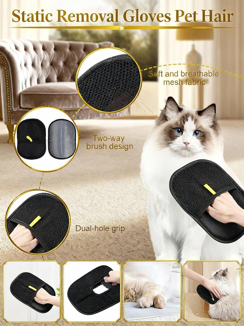 FurencePet™ Dual-Sided Pet Hair Removal Gloves
Deshedding Mitt • Gentle Massage • All Fur Types