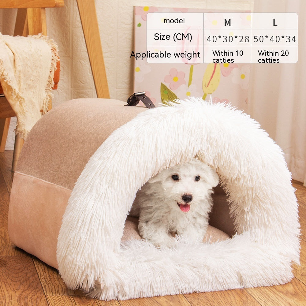 Furencepet™ WarmCave Plush Pet Bed
