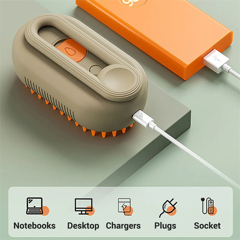 FurencePet™ SteamBrush: 3-in-1 Pet Grooming & Massage Tool ✨