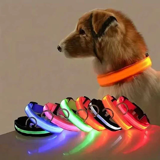 FurencePet™ GlowGuard LED Safety Pet Collar – Adjustable Night Visibility Collar for Dogs & Cats