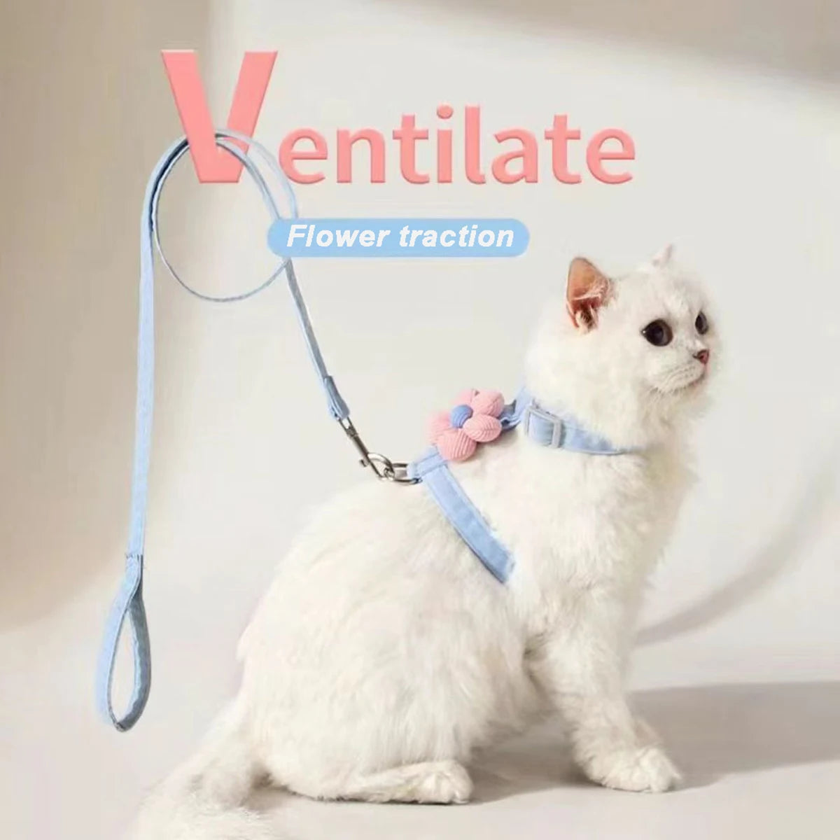 FurencePet™ BloomWalk - Adjustable Breathable Cat Harness & Leash Set