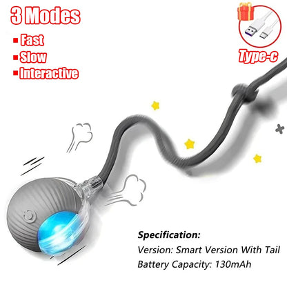 FurencePet™ ShadowChase Smart Ball Rechargeable Interactive Rolling Toy with Prey-Motion Technology