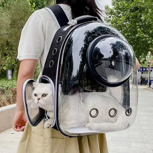 FurencePet™ AeroView Travel Backpack Transparent Cat & Small Dog Carrier — Breathable, Outdoor Ready, Adventure Companion