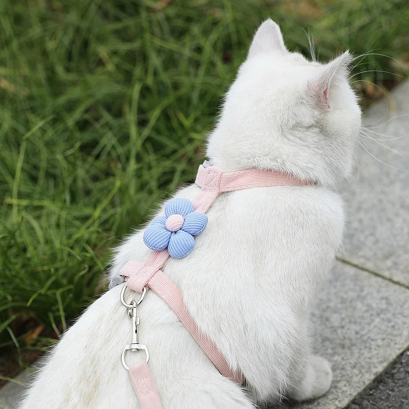 FurencePet™ BloomWalk - Adjustable Breathable Cat Harness & Leash Set