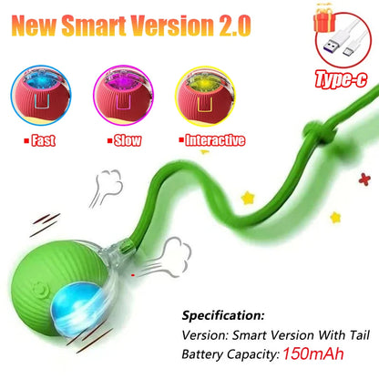 FurencePet™ ShadowChase Smart Ball Rechargeable Interactive Rolling Toy with Prey-Motion Technology