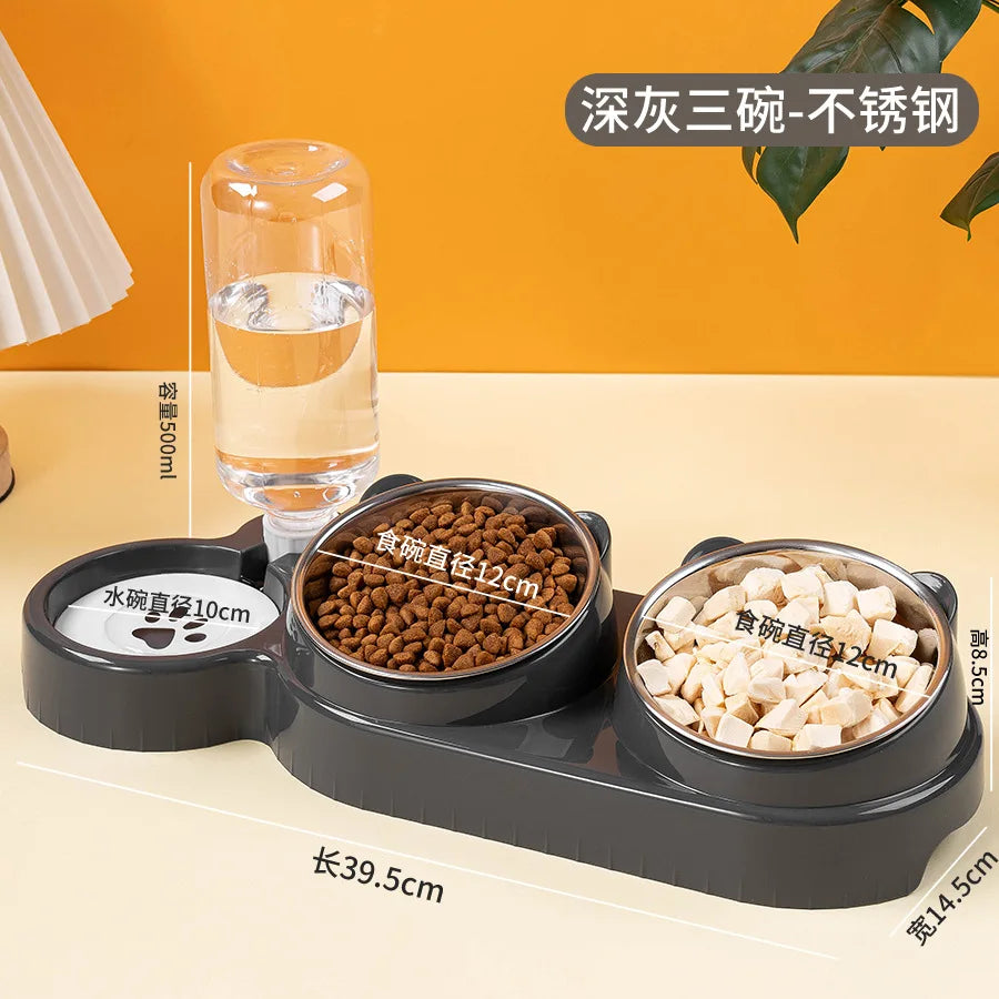 FurencePet™ TrioFeed - 3-in-1 Stainless Steel Automatic Pet Bowl