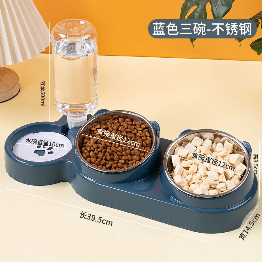 FurencePet™ TrioFeed - 3-in-1 Stainless Steel Automatic Pet Bowl