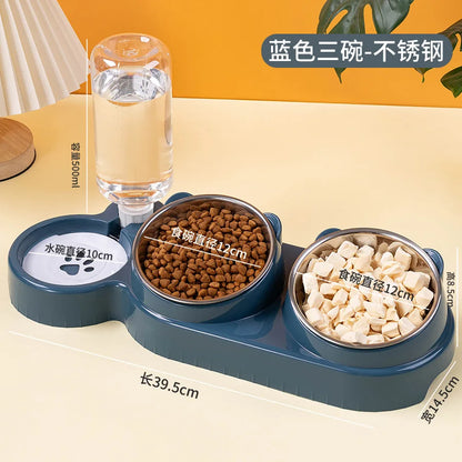 FurencePet™ TrioFeed - 3-in-1 Stainless Steel Automatic Pet Bowl