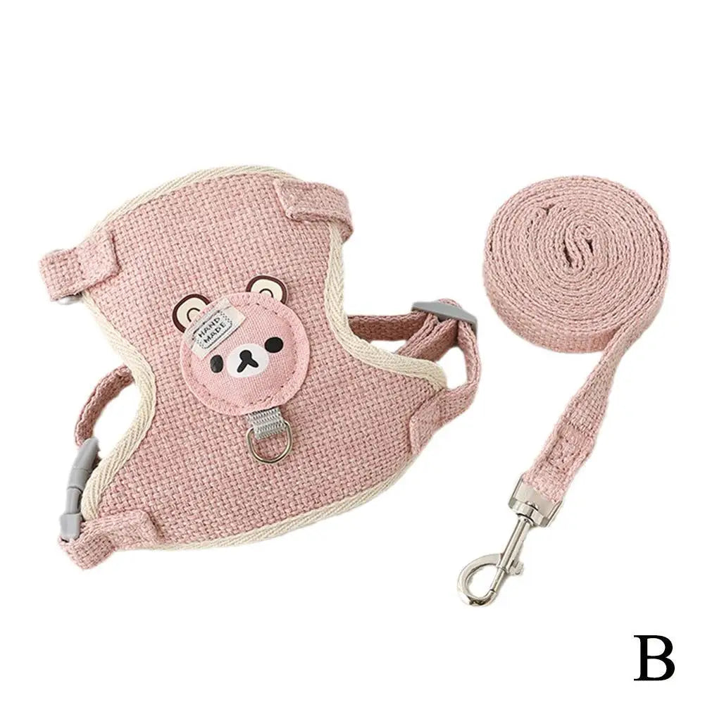 FurencePet™ TeddyVest - Breathable Undershirt Style Cat & Dog Harness Set