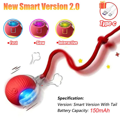 FurencePet™ ShadowChase Smart Ball Rechargeable Interactive Rolling Toy with Prey-Motion Technology