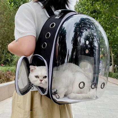 FurencePet™ AeroView Travel Backpack Transparent Cat & Small Dog Carrier — Breathable, Outdoor Ready, Adventure Companion