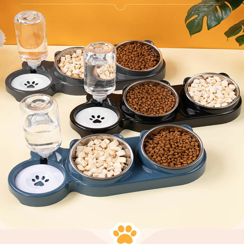 FurencePet™ TrioFeed - 3-in-1 Stainless Steel Automatic Pet Bowl