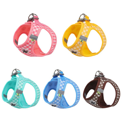 FurencePet™ Checkered Comfort - Escape-Proof & Breathable Mesh Harness Set