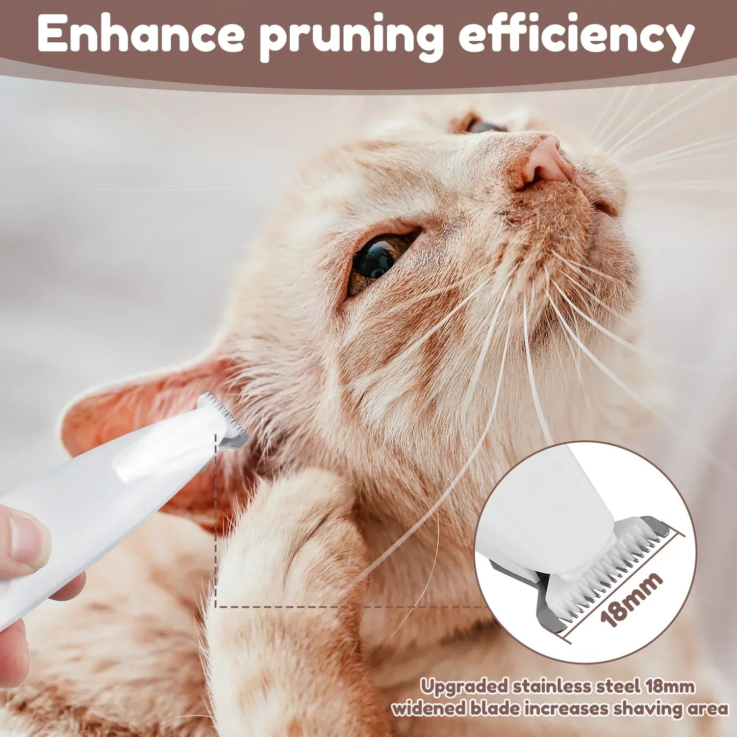 Furencepet™ LED Dog Paw Trimmer Waterproof • Low Noise • Precision Grooming with LED Display