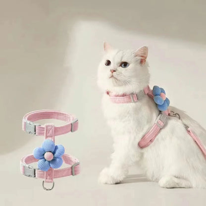 FurencePet™ BloomWalk - Adjustable Breathable Cat Harness & Leash Set