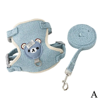 FurencePet™ TeddyVest - Breathable Undershirt Style Cat & Dog Harness Set