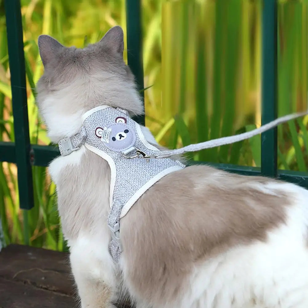 FurencePet™ TeddyVest - Breathable Undershirt Style Cat & Dog Harness Set