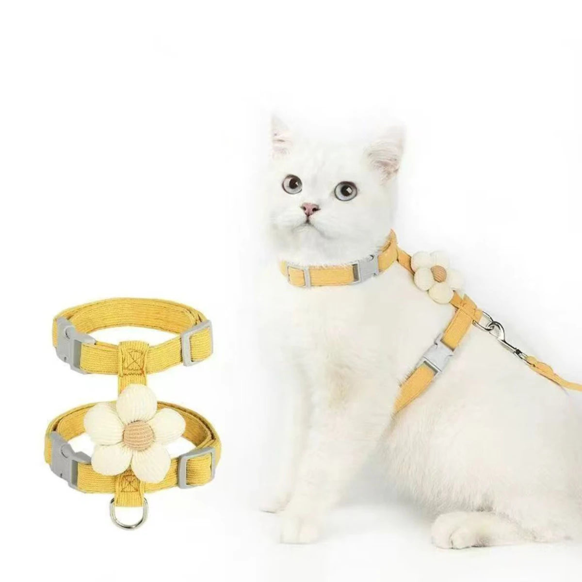 FurencePet™ BloomWalk - Adjustable Breathable Cat Harness & Leash Set