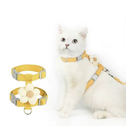 FurencePet™ BloomWalk - Adjustable Breathable Cat Harness & Leash Set