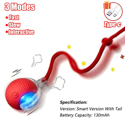 FurencePet™ ShadowChase Smart Ball Rechargeable Interactive Rolling Toy with Prey-Motion Technology