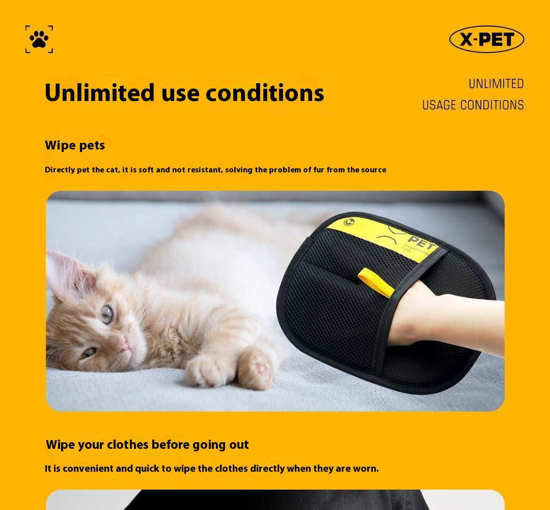 FurencePet™ Pet Hair Removal Grooming Gloves – Dual-Action Fur Remover & Massage Mitt for Dogs & Cats