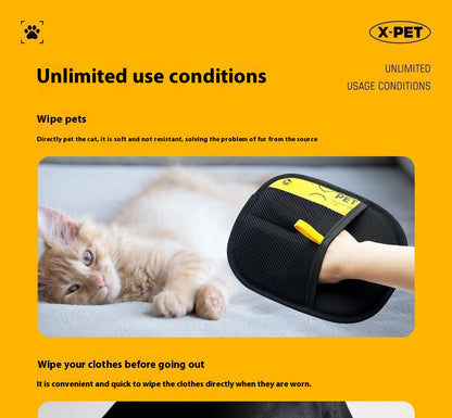 FurencePet™ Pet Hair Removal Grooming Gloves – Dual-Action Fur Remover & Massage Mitt for Dogs & Cats