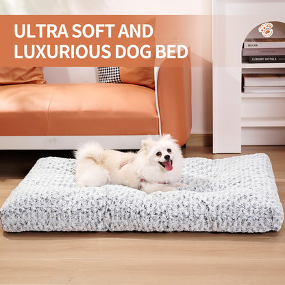 FurencePet™ Plush Rose Velvet Dog & Cat Bed – Thickened Soft Washable Kennel Mat for Cozy Sleep