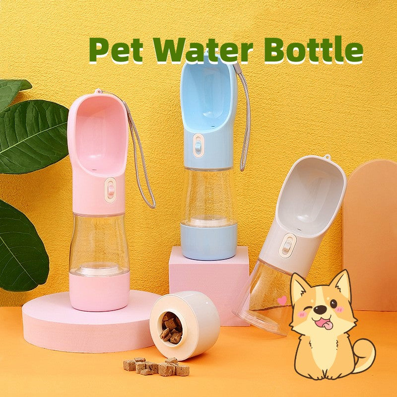 2-in-1 Portable Dog Water Bottle with Bowl – Travel & Outdoor Hydration Feeder