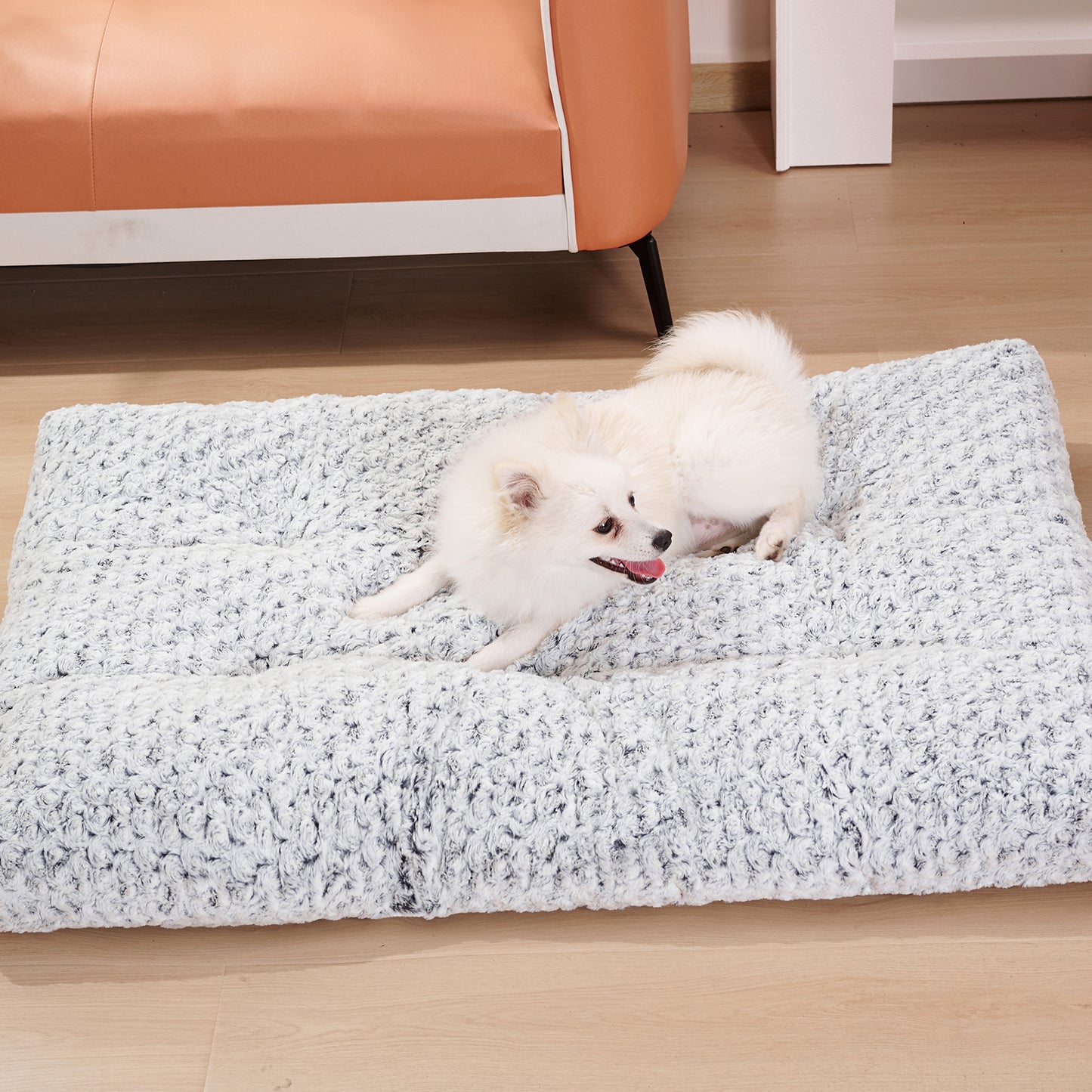FurencePet™ Plush Rose Velvet Dog & Cat Bed – Thickened Soft Washable Kennel Mat for Cozy Sleep