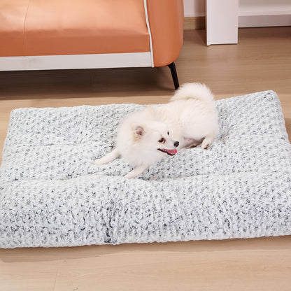 FurencePet™ Plush Rose Velvet Dog & Cat Bed – Thickened Soft Washable Kennel Mat for Cozy Sleep