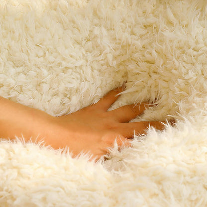 FurencePet™ Plush Alpaca Pet Bed – Calming Dog & Cat Nest with Detachable Soft Pad, Anti-Slip Base, All-Season Comfort